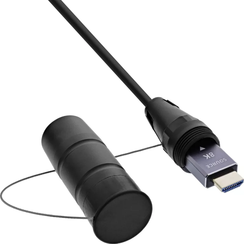 HDMI kábel InLine 17950T, 50 m, HDMI Type-A konektor samec–samec, HDMI 2.1, 48 Gbit/s, čierny