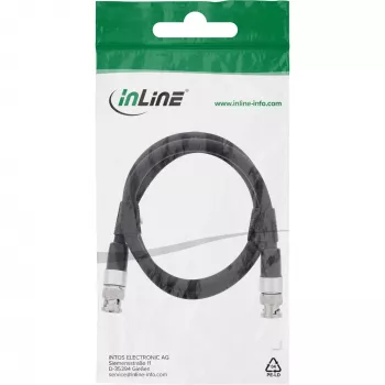 InLine BNC video kábel, 12G-SDI, 4K60Hz, 75 Ohm, 1 m, 10801S