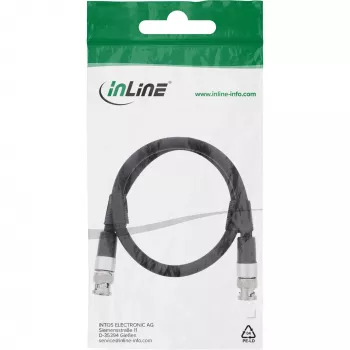InLine BNC video kábel, 12G-SDI, 4K60Hz, 75 Ohm, 0,5 m, 10855S