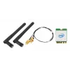 Bezdrôtová WLAN/Bluetooth sada SHUTTLE WLN-M12 s Intel AX210 M.2 kartou, Triband-Wi‑Fi 6E (2,4/5/6 GHz), 2x2, 2400 Mbit/s, externé antény