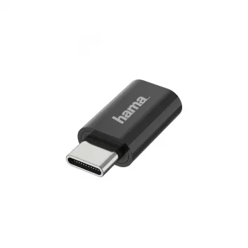 Adaptér Hama 00200310 Micro-USB na USB-C čierny