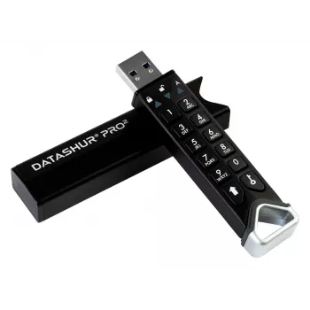 iStorage datAshur PRO2 16 GB | bezpečný USB kľúč | FIPS 140-2 Level 3 certifikovaný | AES-XTS 256-bit hardvérové šifrovanie | chránený heslom | odolný proti prachu/vode |
