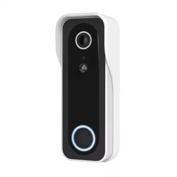 Videodverník TRUST DOORCAM-3000, 3 MP, Wi‑Fi 2.4 GHz, MicroSD až do 256 GB, batéria/USB, čierna/biela