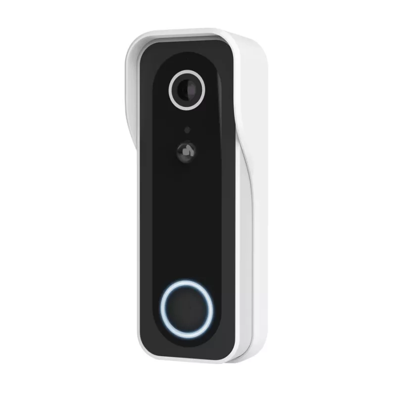 Videodverník TRUST DOORCAM-3000, 3 MP, Wi‑Fi 2.4 GHz, MicroSD až do 256 GB, batéria/USB, čierna/biela