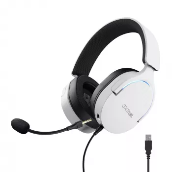 Trust GXT 490 FAYZO headset, káblový, cez hlavu, motorka, USB Type-A, čierny, biely