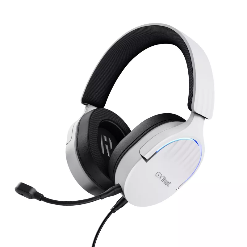 Trust GXT 490W Fayzo 7.1 USB herný headset, drôtový, biely