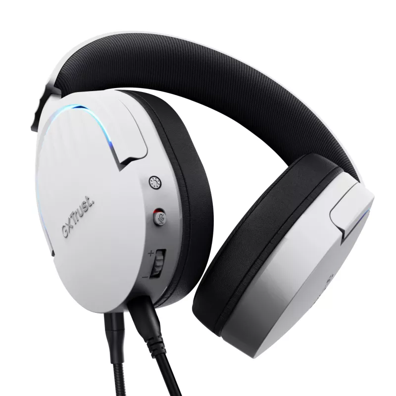 Trust GXT 490W Fayzo 7.1 USB herný headset, drôtový, biely