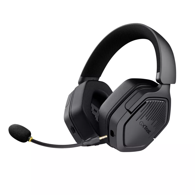 Trust GXT 493 Carus headset káblový & bezdrôtový cez hlavu, helma herný USB Type-C / USB Type-A Bluetooth čierny