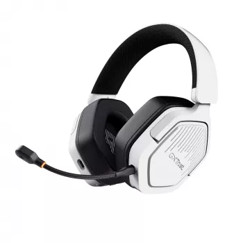 Trust GXT 493W Carus headset káblový & bezdrôtový cez hlavu, helma herný USB Type-C / USB Type-A Bluetooth biely