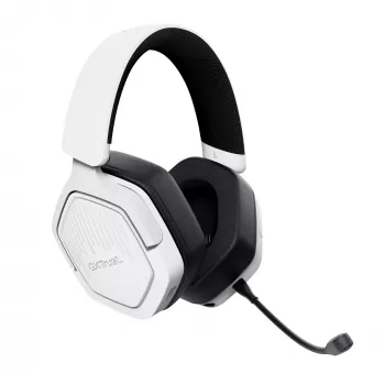 Trust GXT 493W Carus headset káblový & bezdrôtový cez hlavu, helma herný USB Type-C / USB Type-A Bluetooth biely