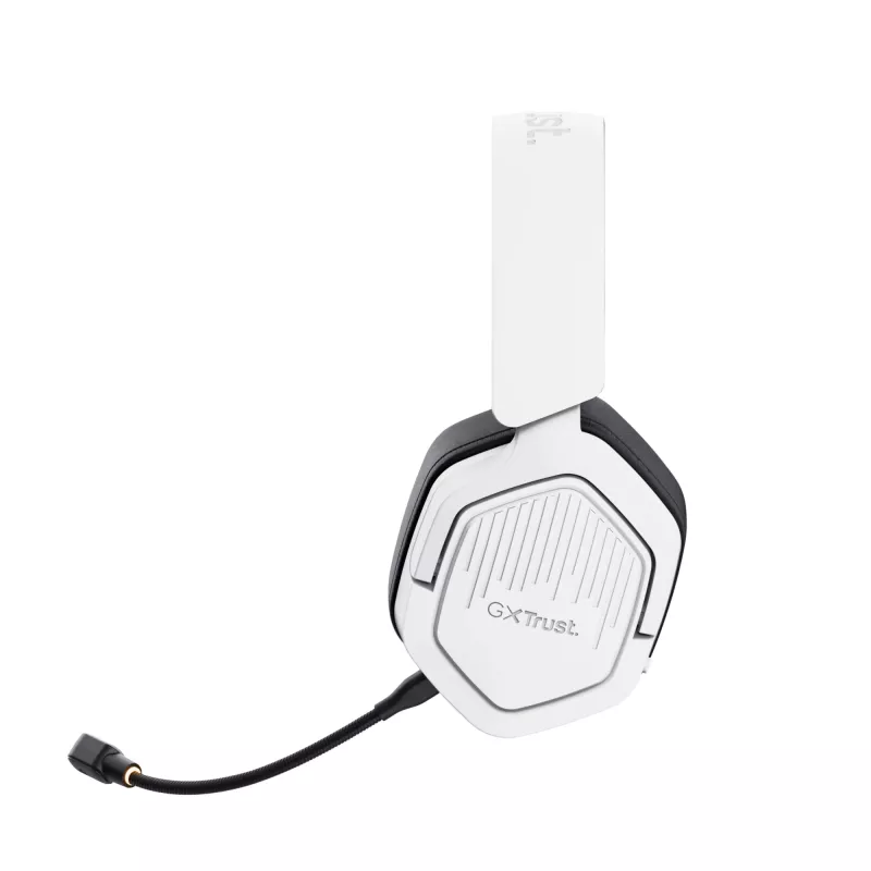 Trust GXT 493W Carus headset káblový & bezdrôtový cez hlavu, helma herný USB Type-C / USB Type-A Bluetooth biely