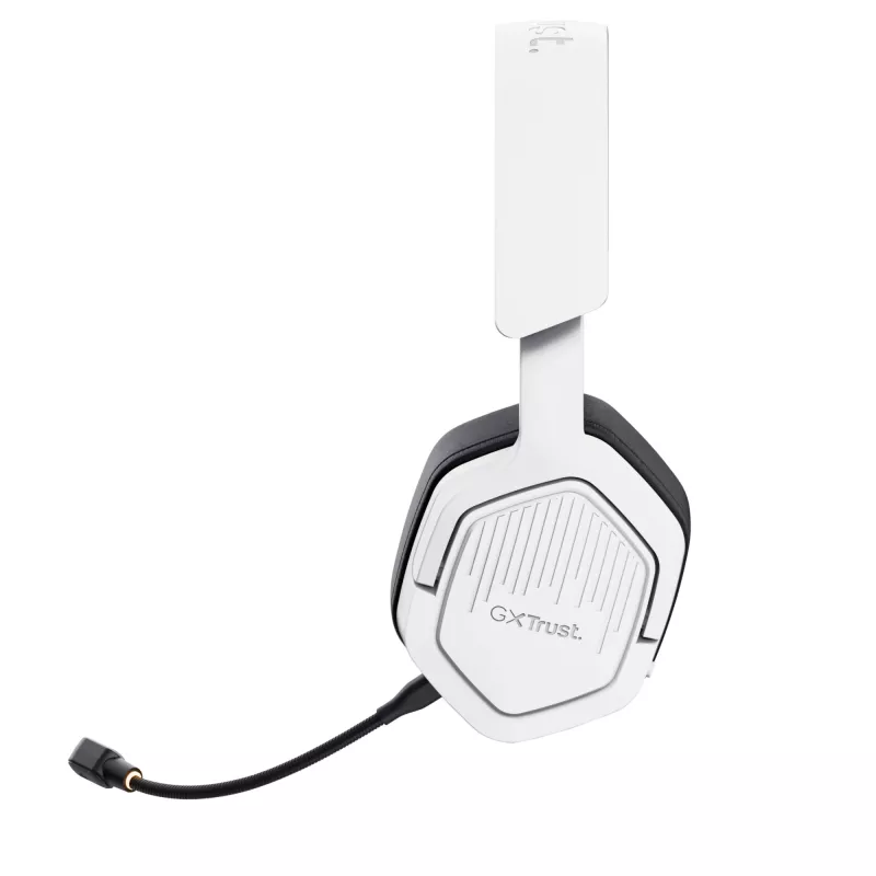 Trust GXT 493W Carus headset káblový & bezdrôtový cez hlavu, helma herný USB Type-C / USB Type-A Bluetooth biely