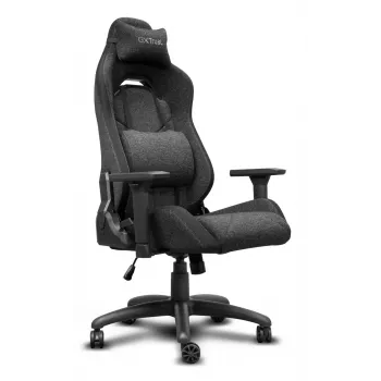 Univerzálna herná stolička TRUST GXT 723 — čalúnené sedadlo, max. zaťaženie 150 kg, 710×750 mm, výška do 134 cm, sivá