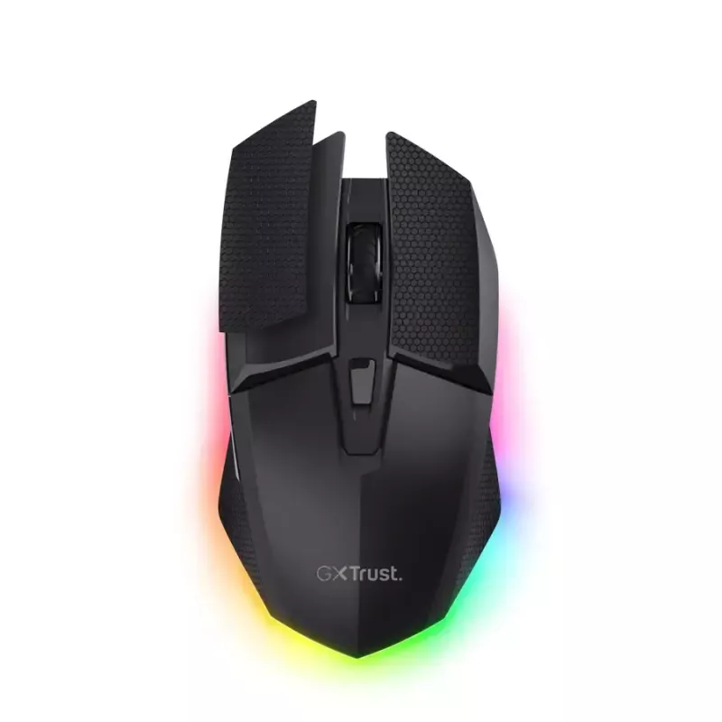 Herná myš TRUST GXT 122 Felox+ — pravá ruka, optická, RF Wireless + Bluetooth, 10000 DPI, 7 tlačidiel, Multi-LED, čierna