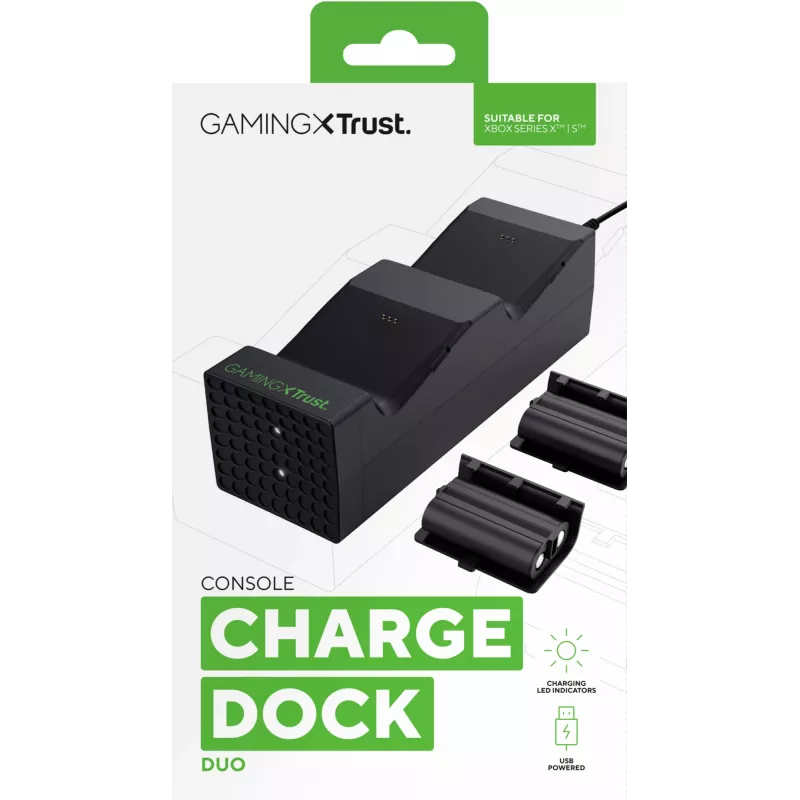 Trust GXT 250 Duo nabíjacia dokovacia stanica pre Xbox Series X|S