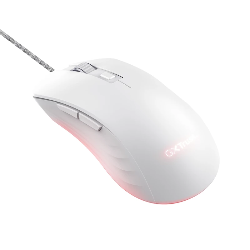 Trust GXT924W YBAR+ myš gaming pre pravákov USB Type-A optická 25600 DPI