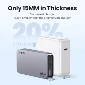 Indoor nabíjačka UGREEN Nexode Pro 65W GaN Travel Charger
