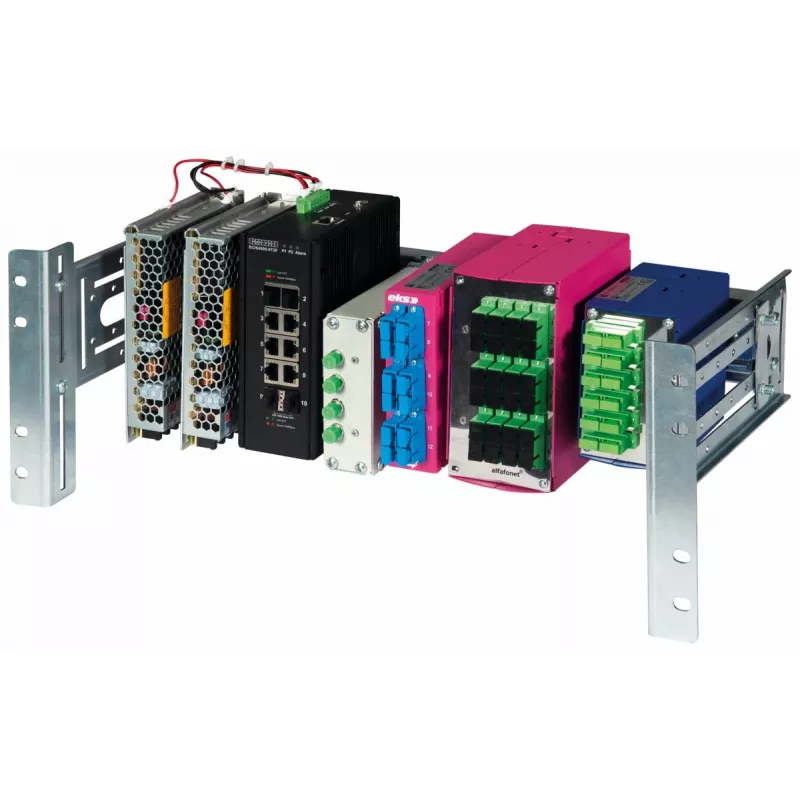 Equip EZR-DIN-4 19-palcový modul pre DIN lištu 2U, RAL 7035