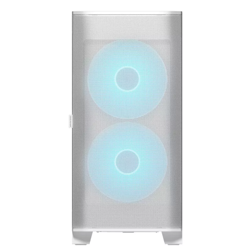 COUGAR PC Midi Tower skriňa Airface FLO ARGB biela — 2x180mm vpredu, 1x120mm vzadu, podporuje 2,5 palca/3,5 palca HDD, 240×480×509 mm