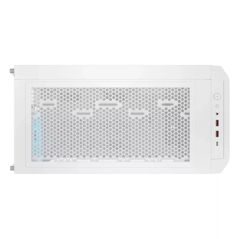COUGAR PC Midi Tower skriňa Airface FLO ARGB biela — 2x180mm vpredu, 1x120mm vzadu, podporuje 2,5 palca/3,5 palca HDD, 240×480×509 mm