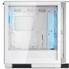 COUGAR PC Midi Tower skriňa Airface FLO ARGB biela — 2x180mm vpredu, 1x120mm vzadu, podporuje 2,5 palca/3,5 palca HDD, 240×480×509 mm