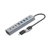 Conceptronic HUBBIES20GP 7-portový USB 3.0 hub s napájacím zdrojom, 5Gbps, USB-C x 3, USB-A x 4