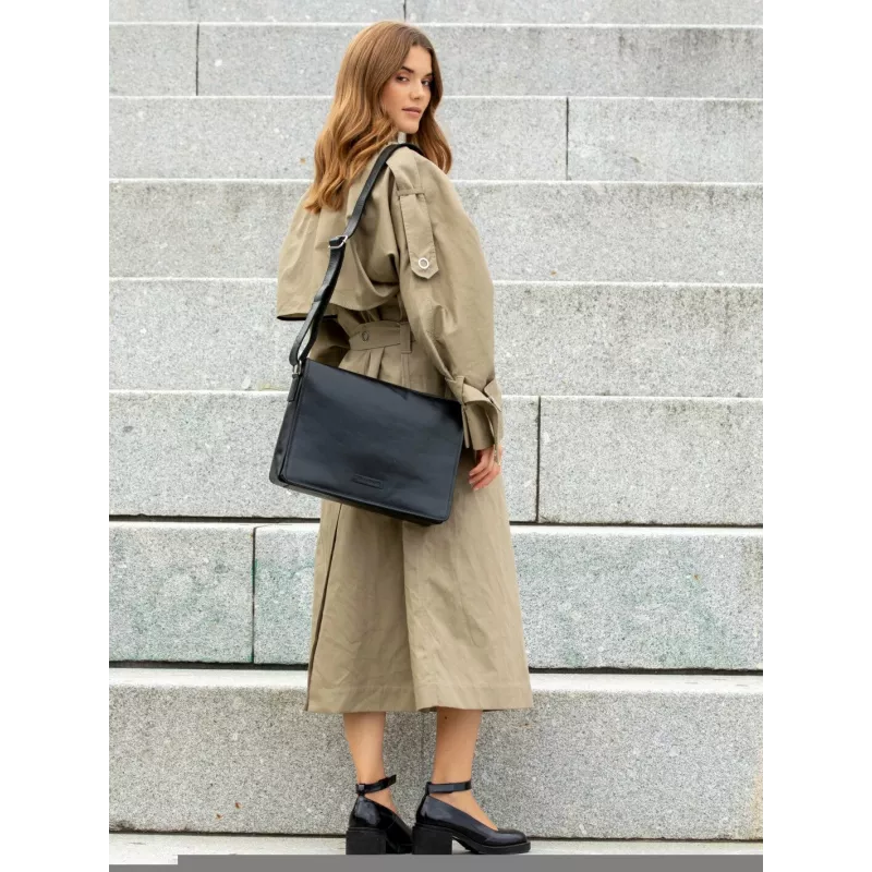 Taška cez rameno dbramante1928 Marselisborg 14 inch Hunter dark unisex ramenný popruh jednofarebná