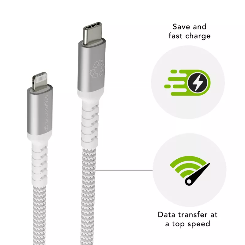 dbramante1928 re-charge Pro – BRD kábel 2m USB-C na Lightning -W
