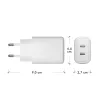 dbramante1928 re-charge Pro - EU nástenná nabíjačka 2x USB-C 20W - W