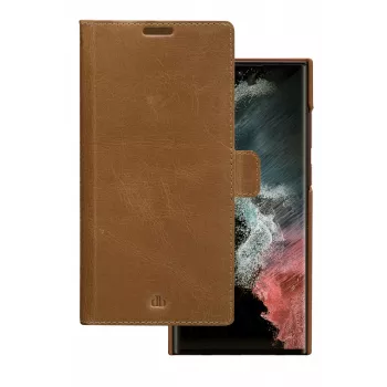 Folio puzdro dbramante1928 Lynge pre Samsung Galaxy S22 Ultra, tan, podporuje displeje do 17,3 cm (6,8 palca), stojan na stôl