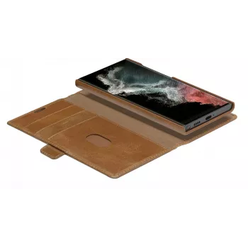 Folio puzdro dbramante1928 Lynge pre Samsung Galaxy S22 Ultra, tan, podporuje displeje do 17,3 cm (6,8 palca), stojan na stôl