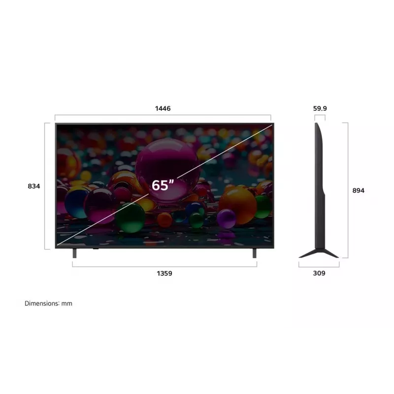 LG UHD AI 65UA75003LA TV 165,1 cm (65 inch) 4K Ultra HD Smart TV Wi-Fi čierna