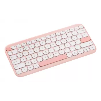 Bezdrôtová ASUS Marshmallow KW100 75% Bluetooth klávesnica — QWERTZ Deutsch, nožnicové spínače, ružová