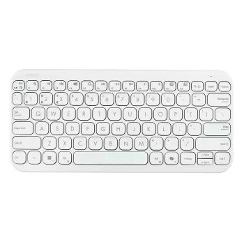 Bezdrôtová Bluetooth klávesnica ASUS KW100 Marshmallow – 75-%-rozloženie, QWERTZ, nožnicové spínače, biela