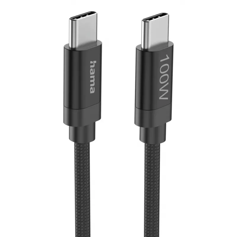 Hama Fabric USB kábel USB 2.0 3 m USB C čierny
