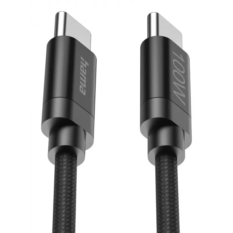 Hama Fabric USB kábel USB 2.0 3 m USB C čierny