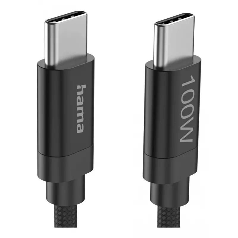 Hama Fabric USB kábel USB 2.0 3 m USB C čierny