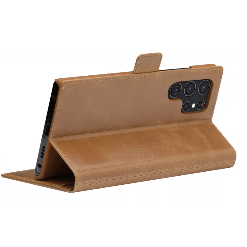 Puzdro s klopou dbramante1928 Copenhagen slim pre Samsung Galaxy S22 Ultra, 6,8 inch displej, Tan