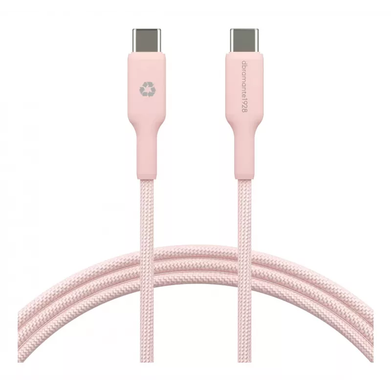 Kábel USB-C na USB-C dbramante CB20CCPI7206 — 1,5 m, ružový