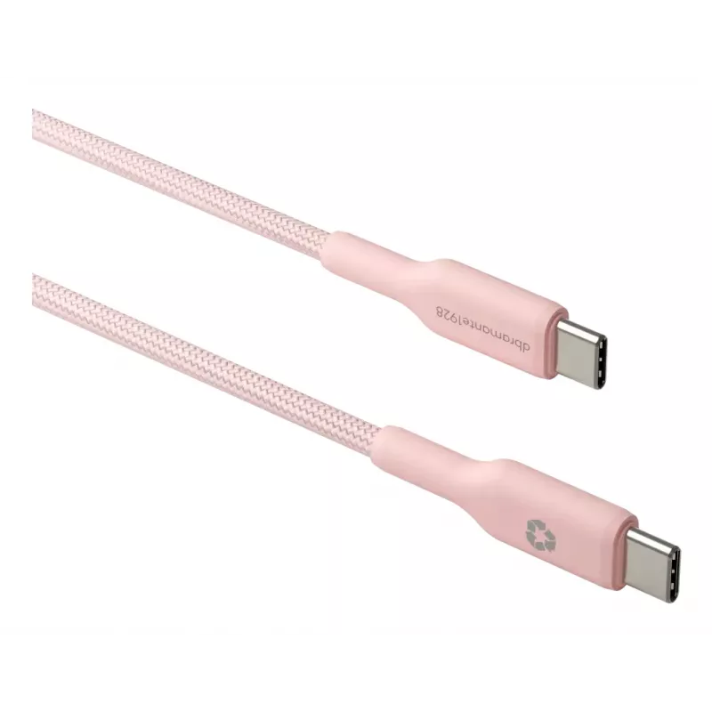 Kábel USB-C na USB-C dbramante CB20CCPI7206 — 1,5 m, ružový