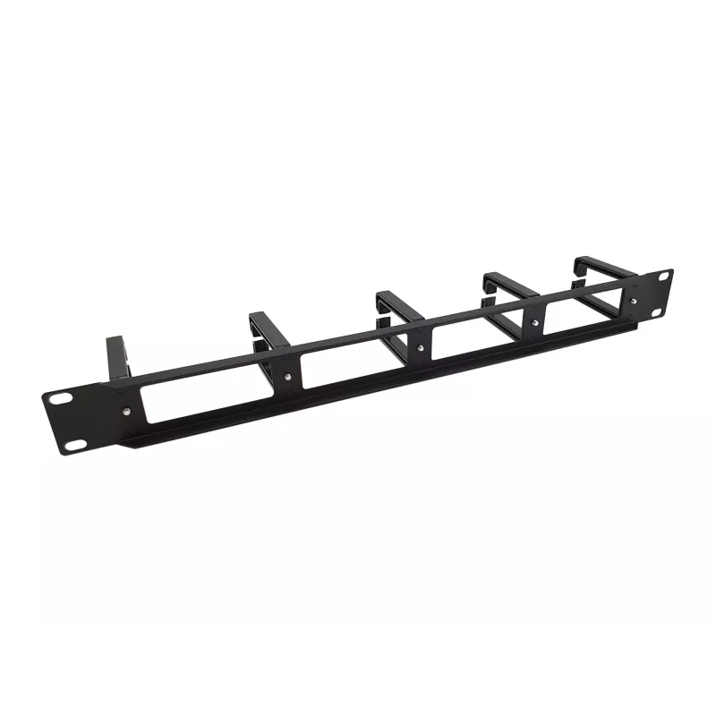Equip 19-palcový rackový montážny panel na manažment káblov, čierny