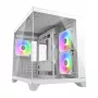 Mini Tower PC skriňa Cougar FV150 ARGB biela — Micro-ATX / Mini-ITX, bočné okno, 2x120mm + 1x120mm ventilátory, 2,5 palcové a 3,5 palcové pozície