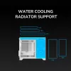 Mini Tower PC skriňa Cougar FV150 ARGB biela — Micro-ATX / Mini-ITX, bočné okno, 2x120mm + 1x120mm ventilátory, 2,5 palcové a 3,5 palcové pozície