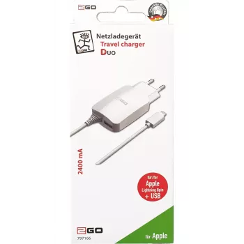 Mobilná nabíjačka 2GO 797166 univerzálna biela AC interiér 5V 1,4m
