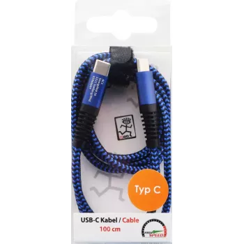 USB kábel 2GO 797194 USB 3.2 Gen 1 1 m USB C modrý
