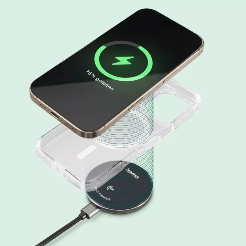Hama 00201735 mobilná nabíjačka smartfón čierna USB bezdrôtové nabíjanie rýchle nabíjanie interiér