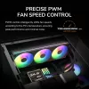 COUGAR Unity240-FB 240mm ARGB PWM reversed Single-Frame ventilátor, 120mm (700–1600 RPM), FDB, biely