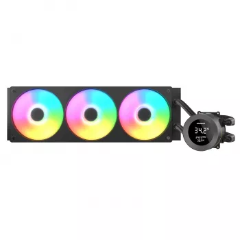 All-in-One kvapalinový chladič CPU Cougar Poseidon Vistek 360, ARGB, 120-mm ventilátory, 700–2500 ot/min, čierny