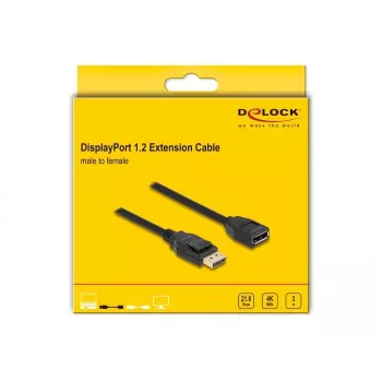 DeLOCK DisplayPort 1.2 predlžovací kábel 4K 60 Hz 3 m