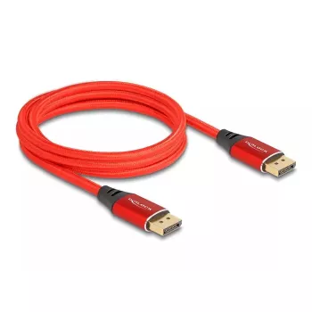 DeLOCK DisplayPort kábel 16K 60 Hz 2 m červený kov